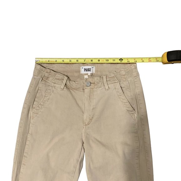 Paige Joggers Womens Size 27 Grosgrain Side Stripe Ankle Zip Color Vintage Oak - Picture 8 of 9
